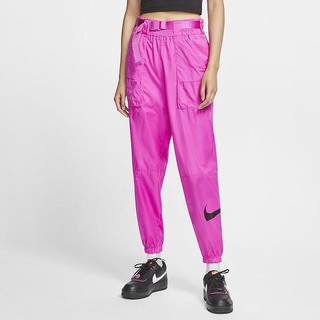 Pantaloni Nike Sportswear Woven Swoosh Dama Fucsie Negrii | QKFW-80516